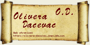 Olivera Daćevac vizit kartica